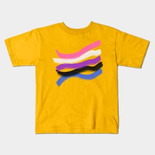 Pride Paint Genderfluid Kids T-Shirt